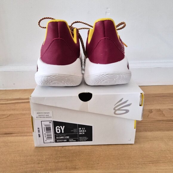 Under Armour Curry 11 Bruce Lee Fire (GS), wore 2x, 95% New! - Picture 2 of 10